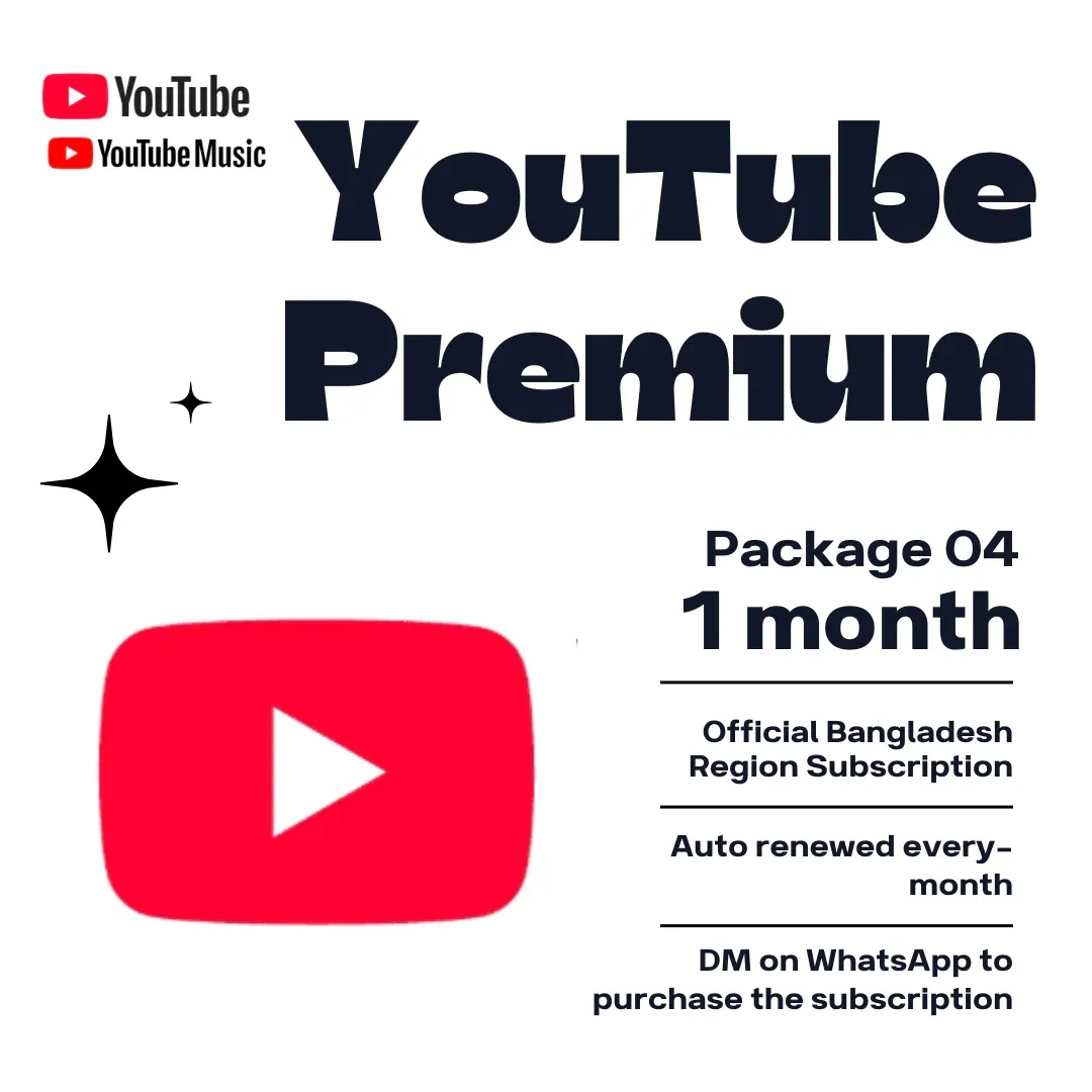 Youtube & YT Music Premium Subscription ред Personal Account Access Only FOR BD.
